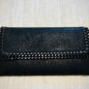 Stella McCartney Falabella Flap Continental Wallet black - like new - vegan